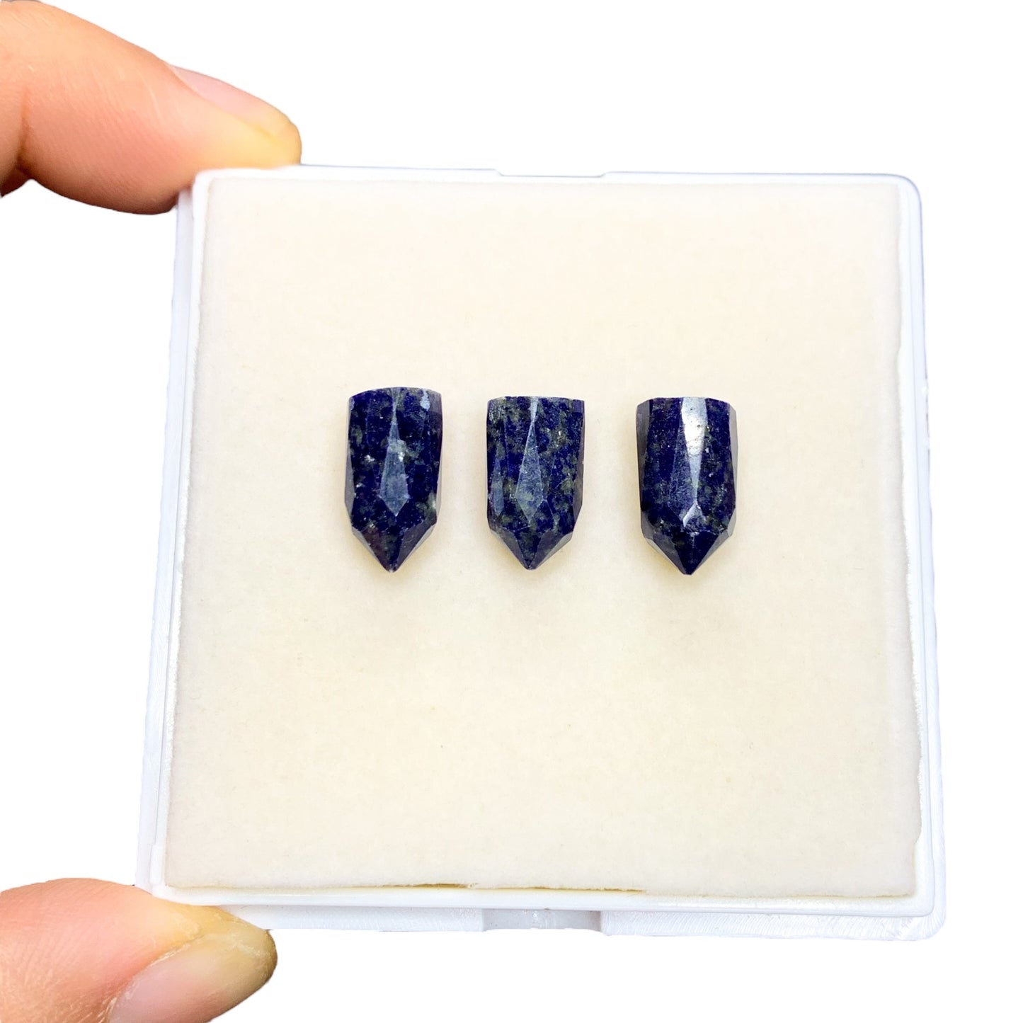 Punta Facetada Lapislazuli Natural 12x7 mm a 15x7 mm