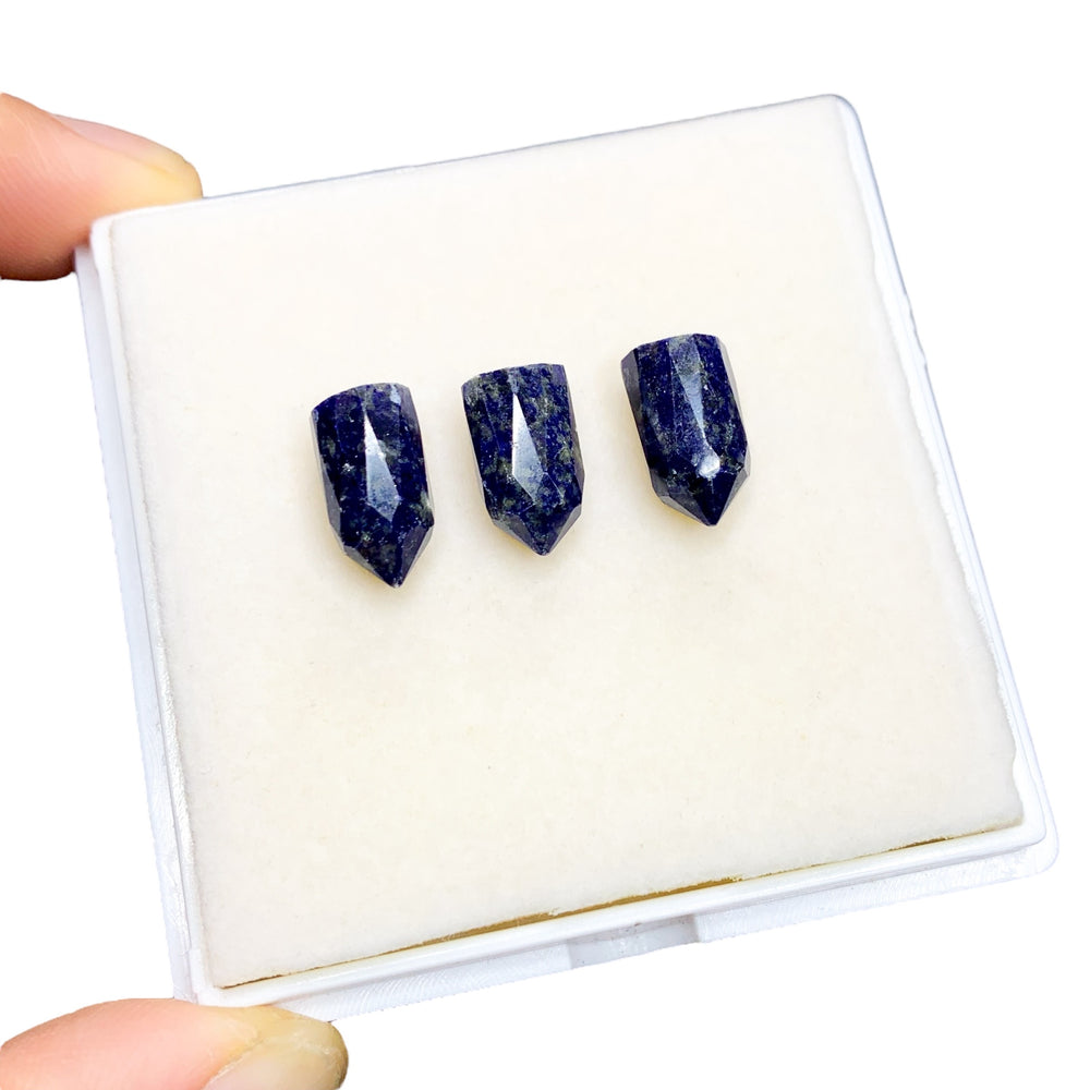 Punta Facetada Lapislazuli Natural 12x7 mm a 15x7 mm