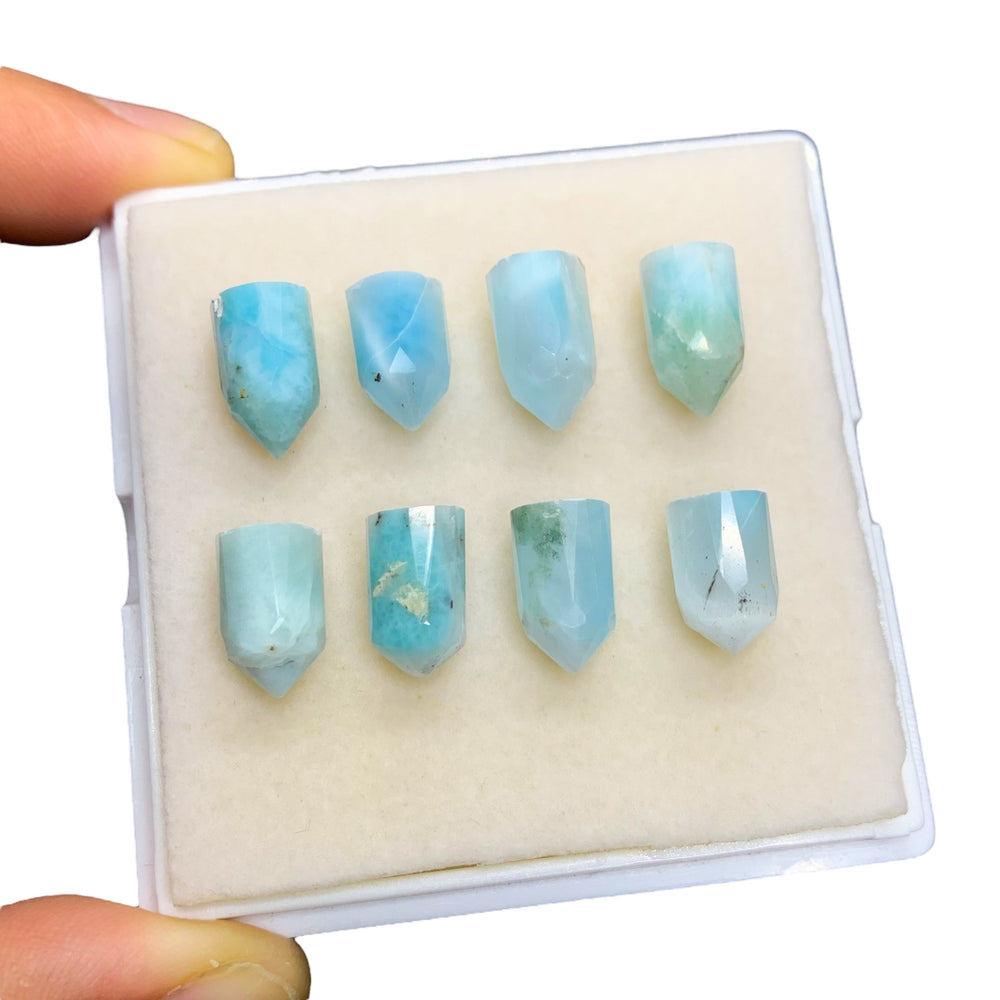 
                      
                        Punta Facetada Larimar Natural 10x7 mm a 12x7 mm
                      
                    