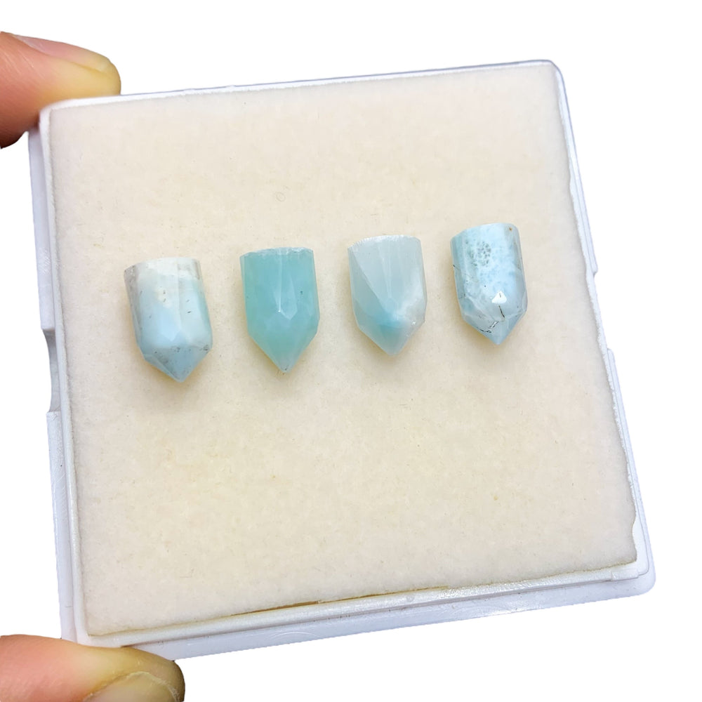 
                      
                        Punta Facetada Larimar Natural 10x7 mm a 12x7 mm
                      
                    